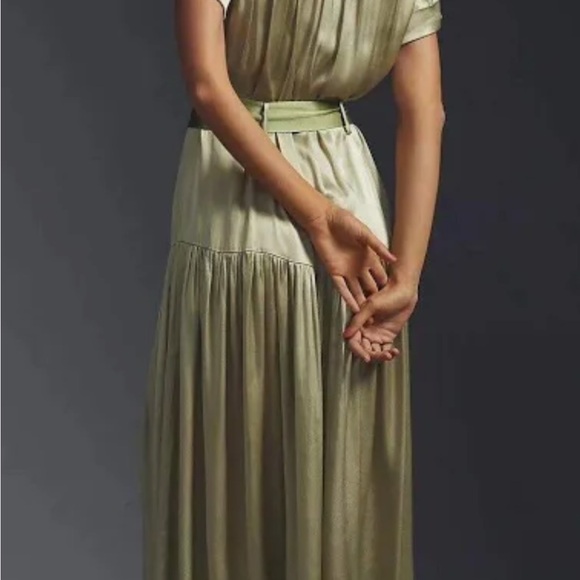 XL Anthropologie Dress (Elliott) moss green midi dress. - Picture 9 of 11